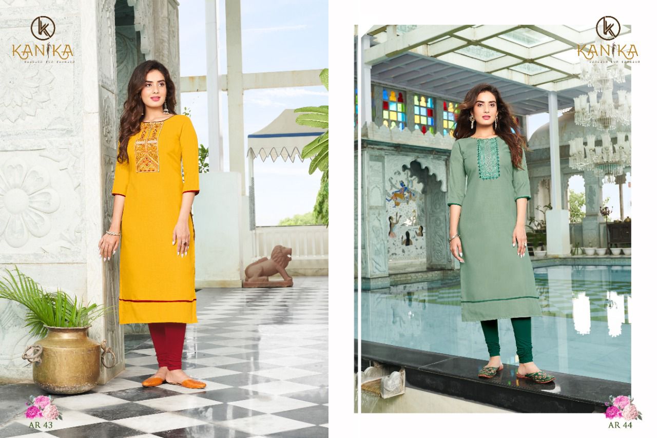 Kanika Anuroop 5 Ethnic Wear Rubby Silk Embroidery Designer Kurti Collection